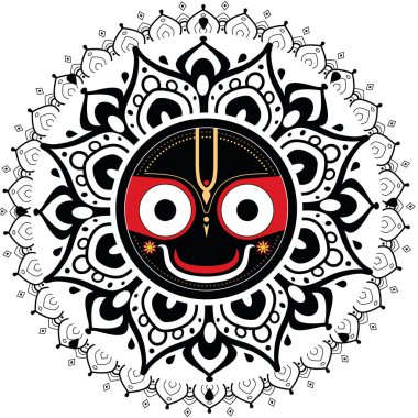 Lord Jagannath, vektör çizim