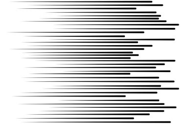 Hız çizgileri Uçan parçacıklar Kusursuz desen Manga grafik desen savaş damgası Güneş ışınları veya yıldız patlaması Beyaz zemin üzerinde Siyah vektör elementleri