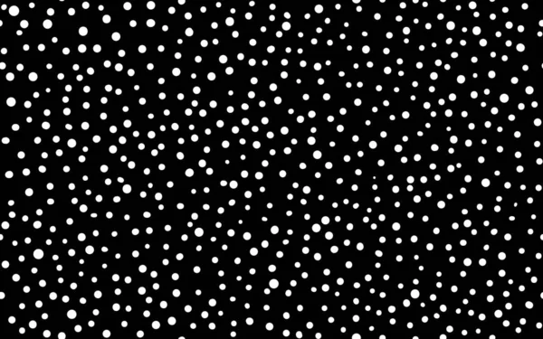 Rechteck Nahtloses Muster Mit Weißen Punkten Auf Schwarzem Hintergrund Monochrom — Stockvektor
