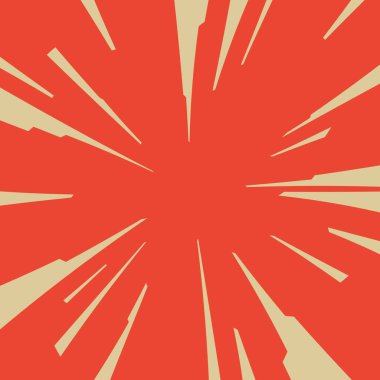 Kart Retro grafik sirk vektör dokusu için klasik kırmızı radyal çizgiler arka plan dikdörtgen dövüş damgası