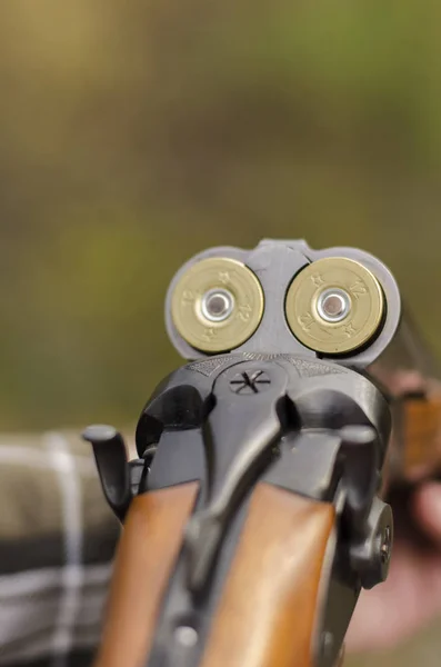 Caricamento Della Pistola Due Canne — Foto Stock