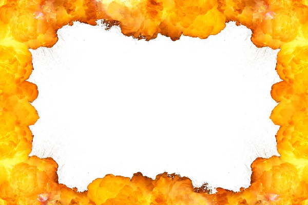 Fiery Frame Background White — Stock Photo, Image