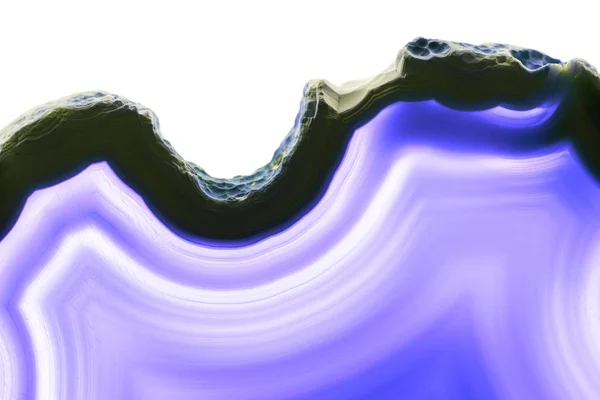 抽象背景 紫色切片矿物在白色背景下分离 — 图库照片