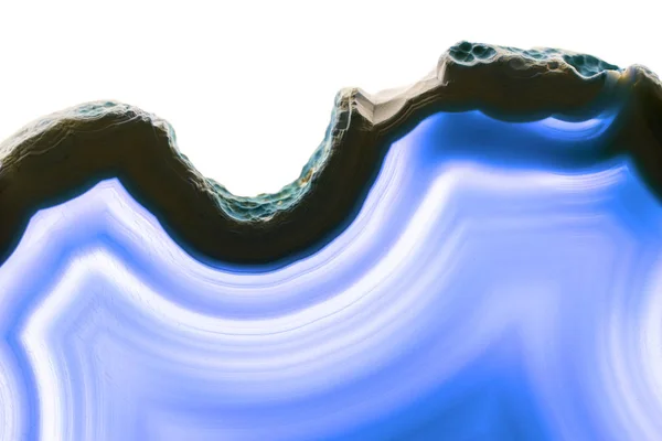 Абстрактний Фон Синій Шматочок Мінералу Ізольований Білому Тлі — стокове фото