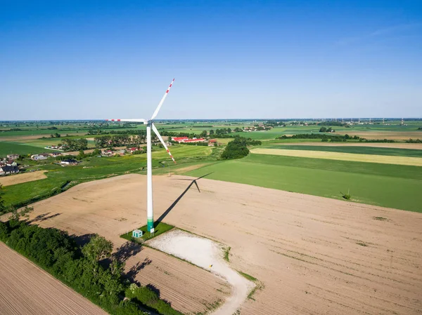 Vista Aérea Del Molino Viento Campo —  Fotos de Stock