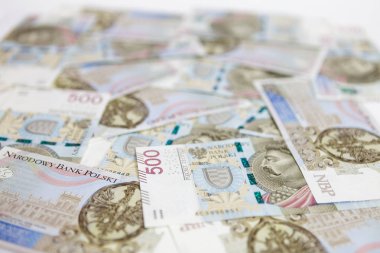 500 Pln banknotların arka plan