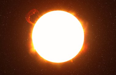 Parlak Güneş, Güneş Sistemi 'ndeki karanlık yıldızlı gökyüzüne karşı NASA tarafından desteklenen bu görüntünün elementleri.