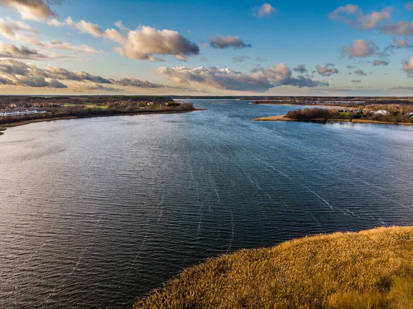 Vista Aérea Del Lago Rajgrodzkie Montaña Del Castillo Rajgrod Durante — Foto de Stock