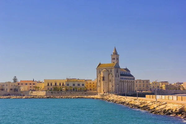 Trani Panorama Kathedraal Waterkant — Stockfoto