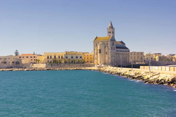 Trani Panorama Kathedraal Waterkant — Stockfoto