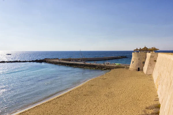 Vue Panoramique Front Mer Gallipoli Salento Pouilles Italie — Photo