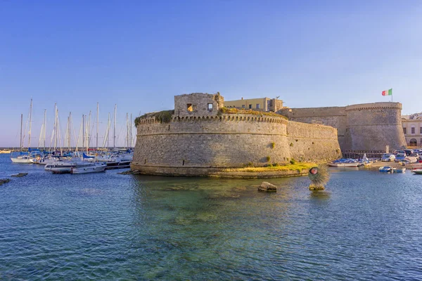 Gallipoli Uitzicht Haven Het Kasteel Italië Apulië — Stockfoto