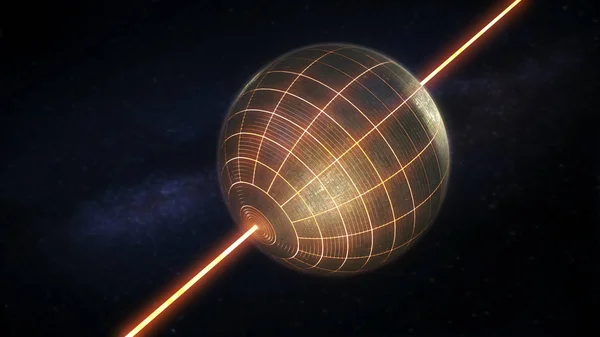 Dyson Sphere Concept Сфера Дайсона Гипотетическая Мегаструктура Которая Полностью Охватывает — стоковое фото