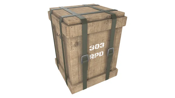 Wooden Box Rendering — Stock Photo, Image