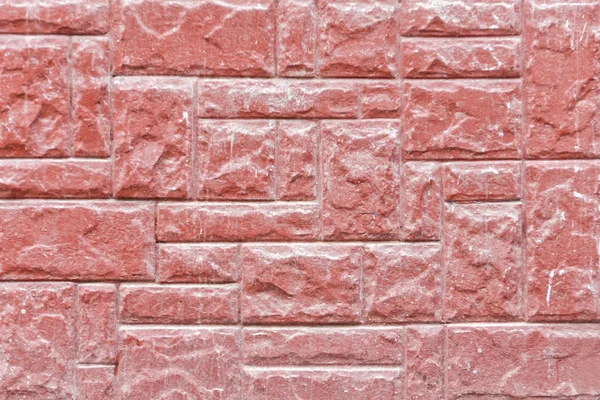 Цегляна Стіна Пофарбована Червоний Колір Тло — стокове фото