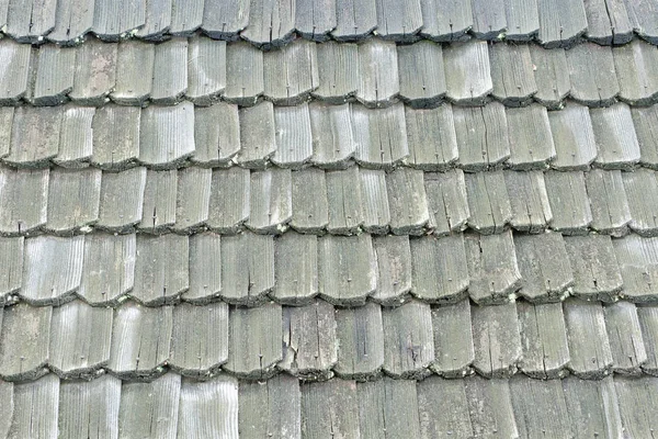 Old Roof Wooden Shingles Texture Close — Stock Photo, Image