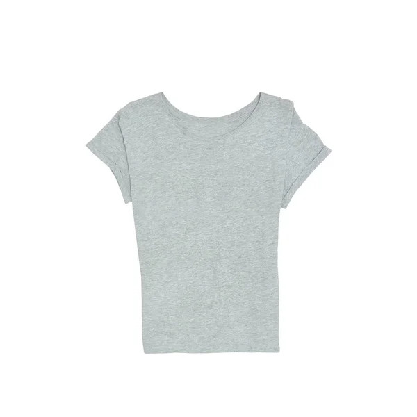 Camiseta Gris Sobre Fondo Blanco Aislar Concepto Moda — Foto de Stock