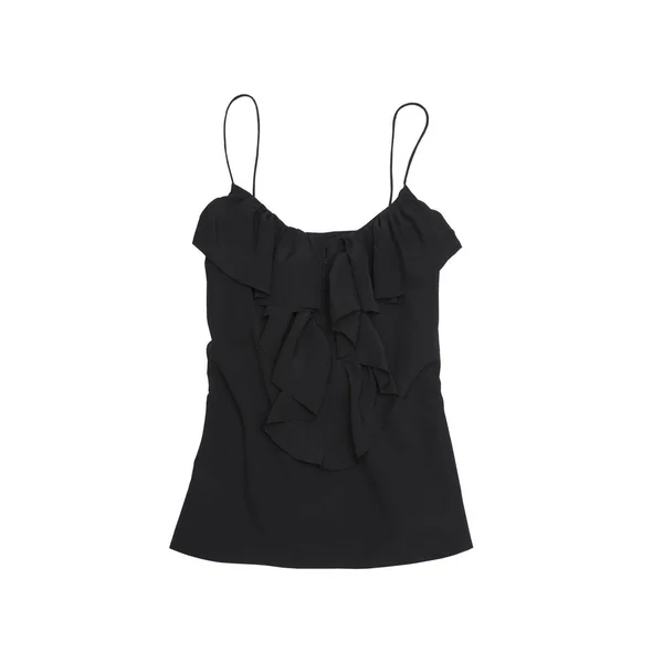 Camiseta Negra Sobre Fondo Blanco Aislar Concepto Moda — Foto de Stock