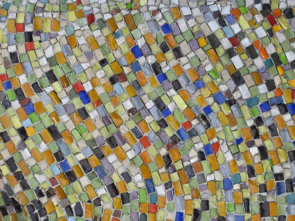 Flerfärgad Mosaik Väggen Abstrakt Mönster — Stockfoto