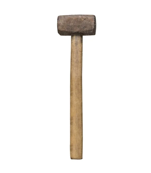 Old Sledgehammer Man Hand White Background Isolated — Stock Photo, Image