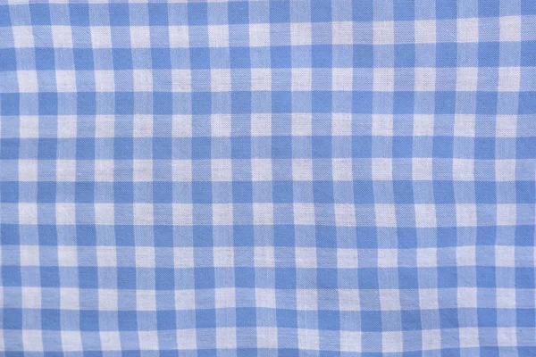 Checkered Blue White Texture Close Fashion Concept — Stock Photo, Image