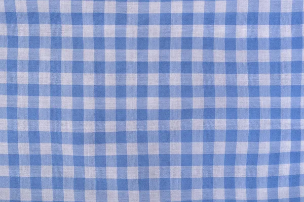 Checkered Blue White Texture Close Fashion Concept — Stock Photo, Image