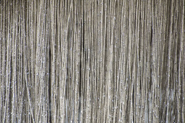Gordijn Van Glanzende Metalen Zilveren Kettingen Textuur — Stockfoto