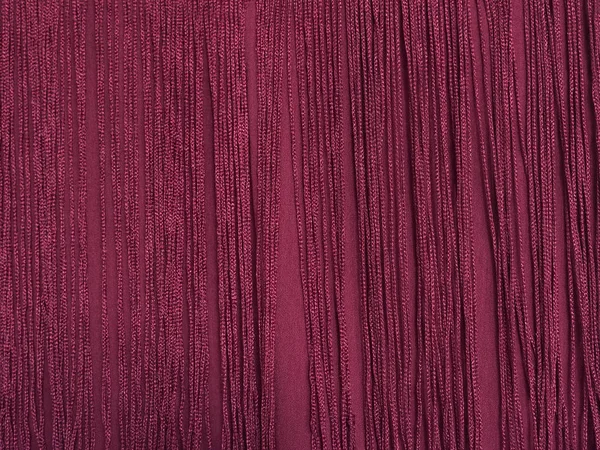 Maroon Fabric Fringe Close Background — Stock Photo, Image