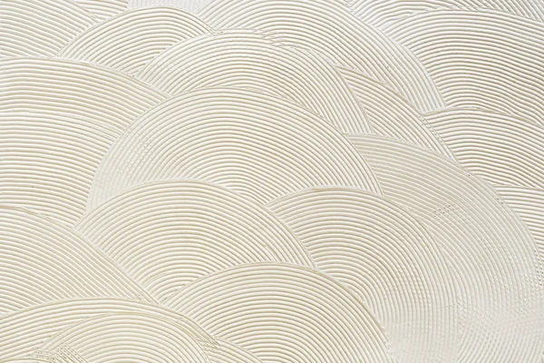 白色石膏上的圆形图案 抽象纹理 — 图库照片