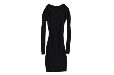 Küçük siyah elbise izole beyaz arka plan üzerinde.