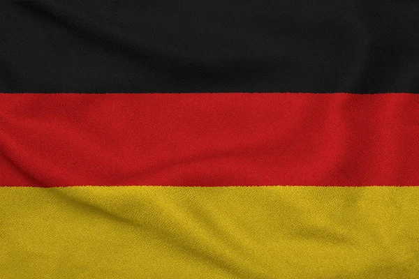 Flag of the Germany from the factory knitted fabric. Backgrounds and Textures — Stock Photo, Image