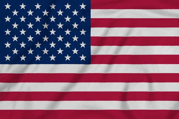 Vlag van de Verenigde Staten van Americafrom de fabriek gebreide stof. Achtergronden en texturen — Stockfoto