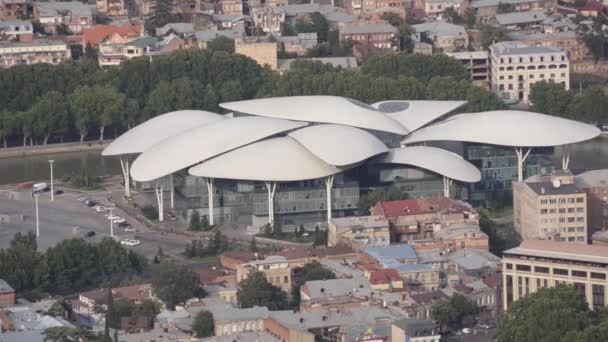 Costruzione della Casa di Giustizia a Tbilisi. Georgia. Vista dall'alto — Video Stock