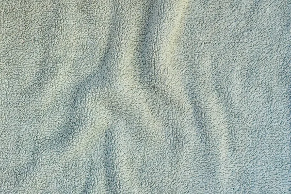 纹理毛绒布毛巾与褶皱。绿松石色 — 图库照片