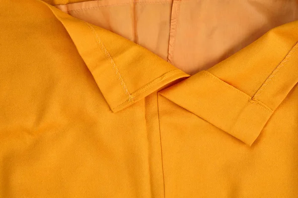 Parte equivocada de la ropa. Solapa de color naranja. Primer plano — Foto de Stock