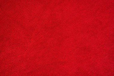 Havlu havlunun pürüzsüz pürüzsüz dokusu. Kırmızı renk