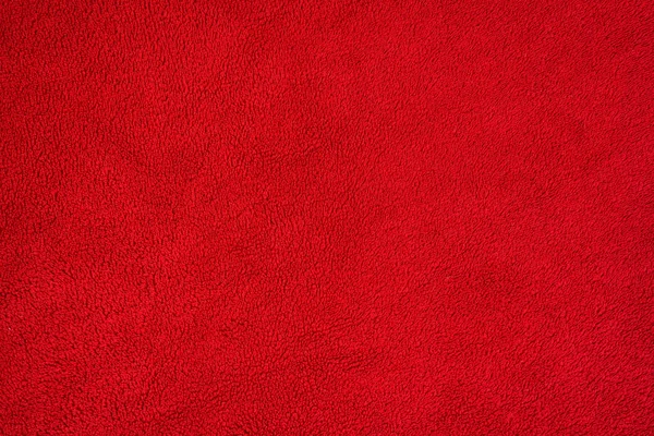 Smooth seamless texture of a terry towel. Red color — Stock Photo, Image