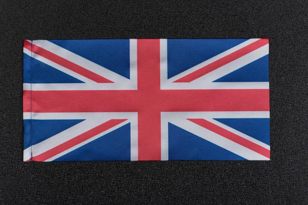 Bendera Britania Raya Latar Belakang Hitam Simbol Nasional Inggris — Stok Foto