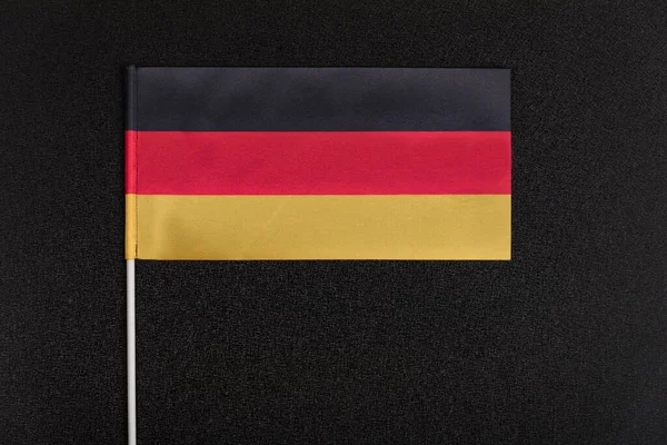 Nationalflagge Von Deutschland Auf Schwarzem Hintergrund Nationales Symbol Deutschlands — Stockfoto