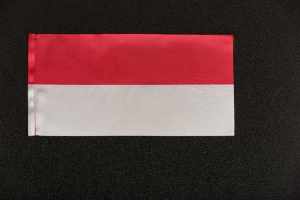 Zászló Lengyelország Fekete Háttérrel Lengyel Köztársaság Nemzeti Szimbóluma — Stock Fotó