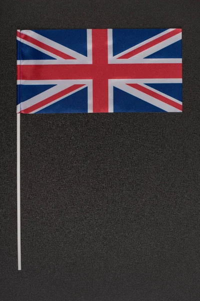 Bandera Del Reino Unido Sobre Fondo Negro Bandera Británica Gran —  Fotos de Stock