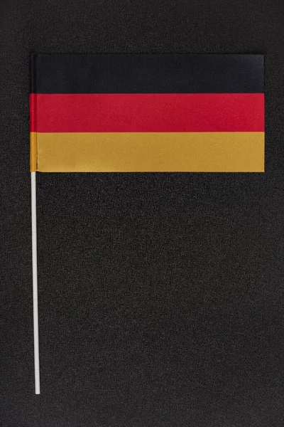 Bandeira Nacional Alemanha Sobre Fundo Preto Símbolos Nacionais Alemanha — Fotografia de Stock