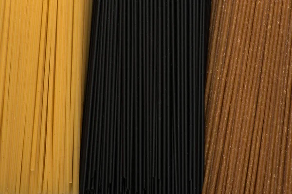 Träd Typ Okokt Italiensk Spaghetti Närbild Pasta Bakgrund — Stockfoto