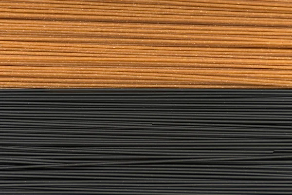 Spaghetti Background Black Brown Spaghetti Close — Stock Photo, Image