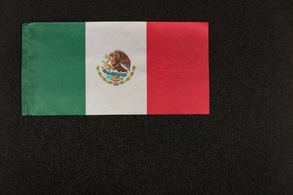 墨西哥国旗的黑色背景 United Mexican States — 图库照片