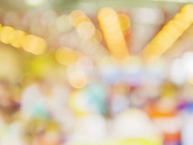 Bokeh ışık ile Superstore hall arka plan bulanıklık