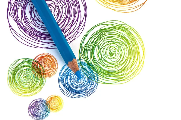 Colour Pencils Isolated White Background — Stock Photo, Image