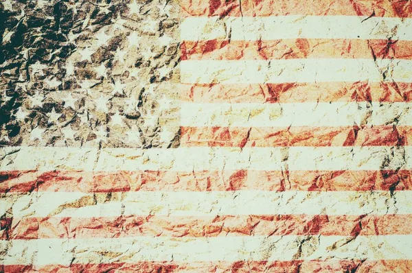 Usa Zászló Overlay Régi Rozsdás Felszíni Textúra Háttér Használata — Stock Fotó