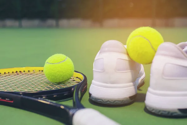 Теннис Твердом Корте — стоковое фото