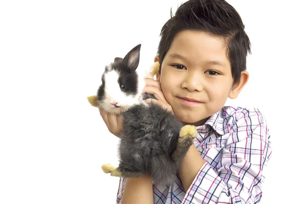 Asiático Niño Jugando Con Precioso Bebé — Foto de Stock